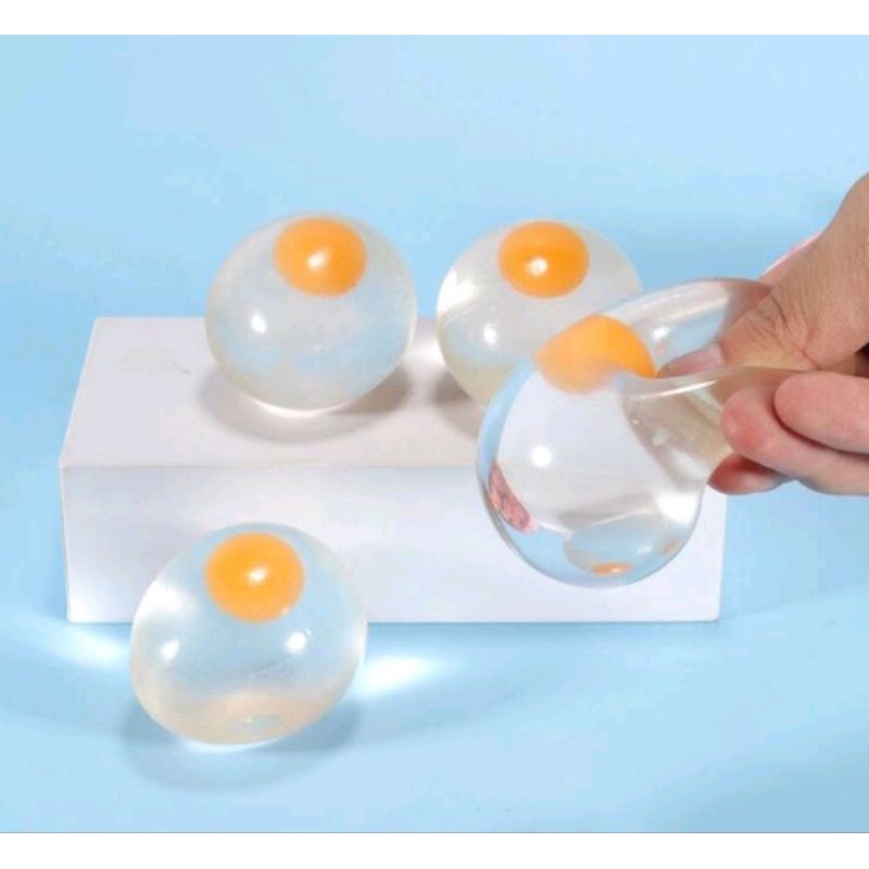 Mainan Squisi Telur  Splat Toy TELUR /Mainan Bola Remas Anti Stress /Mainan Bantingan Kembali Wujud 