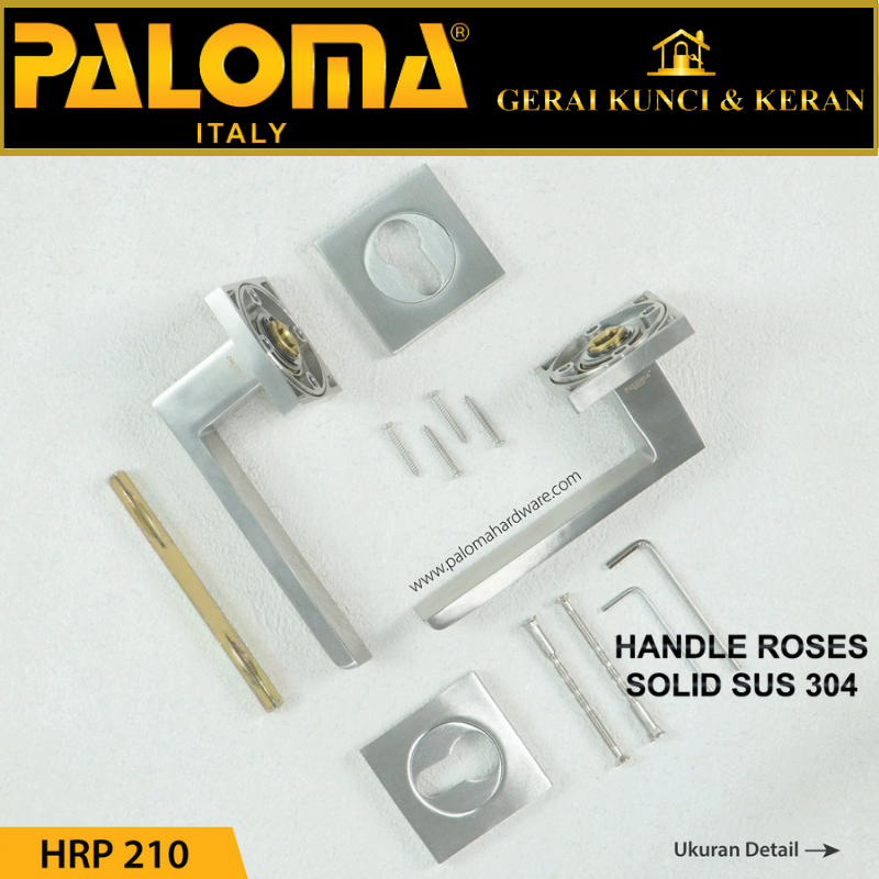 Handle Pintu Roses PALOMA HRP 210 LHS ASCOT SQ STAINLESS STEEL