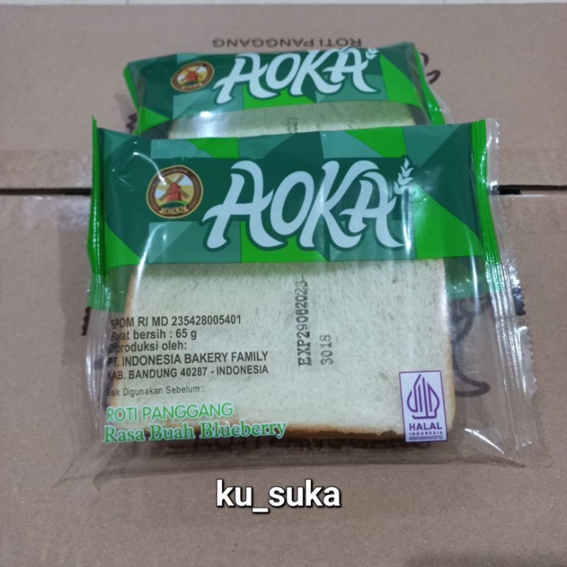 

Aoka Roti panggang Varian Blueberry lembut/roti viral