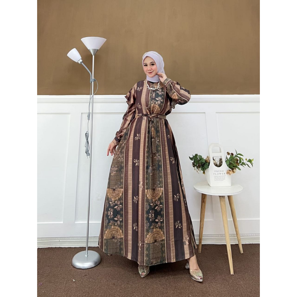 Saroja | Rayana Dress Premium Gamis Syar'i Ramadhan | SJ Fashion