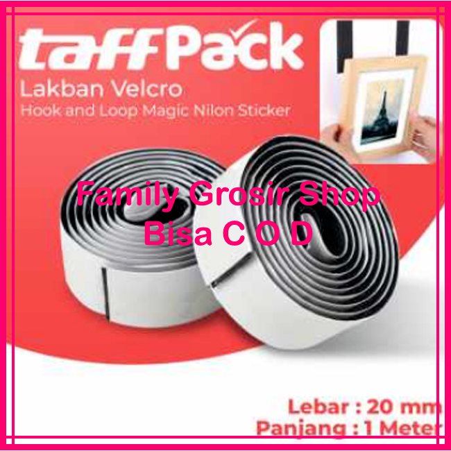 Lakban Velcro 20mm/30mm/50mmx1m Hook and Loop Magic Nylon Sticker, Velcro Double Tape