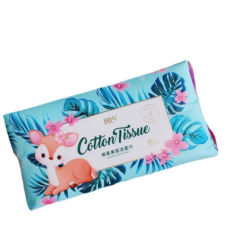 Cotton Tissue 60 Lembar / Tissu Handuk / Handuk Muka Sekali Pakai / Disposable Face Towel / Handuk wajah