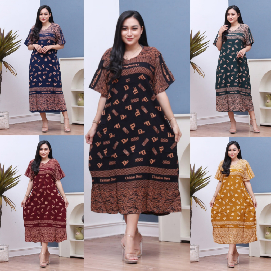 Daster Wanita Rayon Grade A Busui Resleting Depan Baju Tidur Daster Kekinian dengan potongan 58%