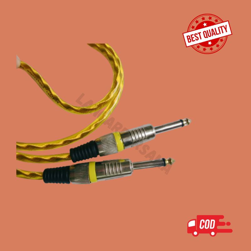 KABEL GITAR JACK AKAI/KABEL AUDIO GITAR/KABEL JACK AKAI TO AKAI 6.5MM HARGA PERMETER(ECER) WARNA RANDOM!!!