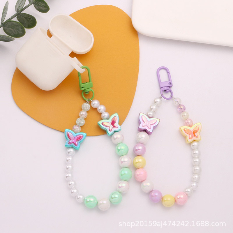 Candy Butterfly Cantolan Gantungan HP Universal Airpods Phone Key Chain Lanyard Lucu
