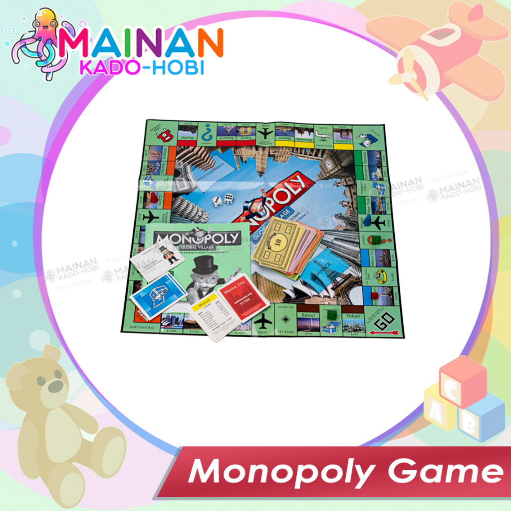 HADIAH HOBI MAINAN MOTORIK ANAK MONOPOLI BOARD GAME TOYS