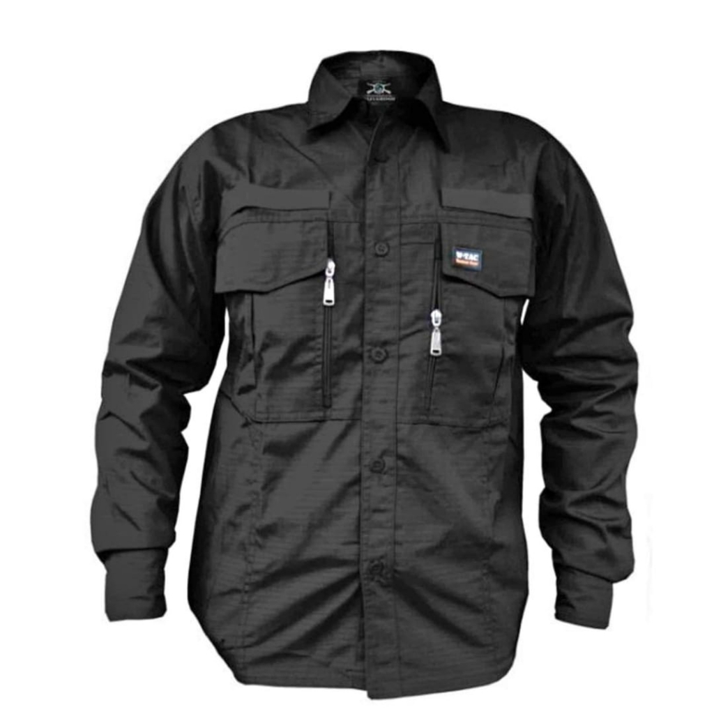 KEMEJA TACTICAL W TAC TANGAN PANJANG | BAJU KEMEJA TACTICAL LAPANGAN PRIA WANITA OUTDOOR | TERIMA CUSTOM BORDIR