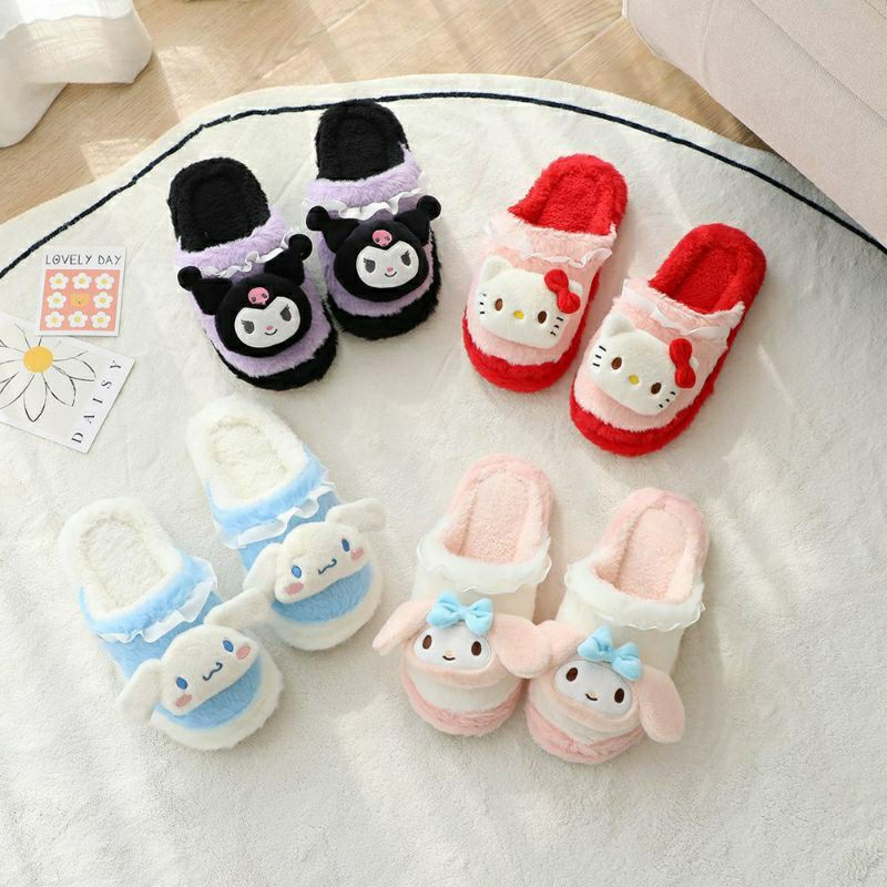 Sandal Sendal Rumah Kamar Hello Kitty Kuromi My Melody Cinnamoroll Karakter Sanrio.