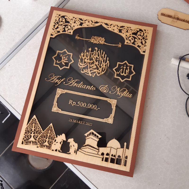 PROMOCUSTOM FRAME MAHAR PLYWOOD AKRILIK CUTTING LASER