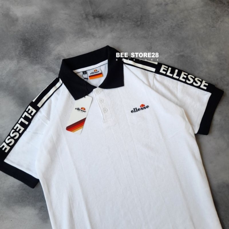 POLO SHIRT ELL3SS3 TAPED AUTHENTIC PREMIUM BAHAN LACOS24S