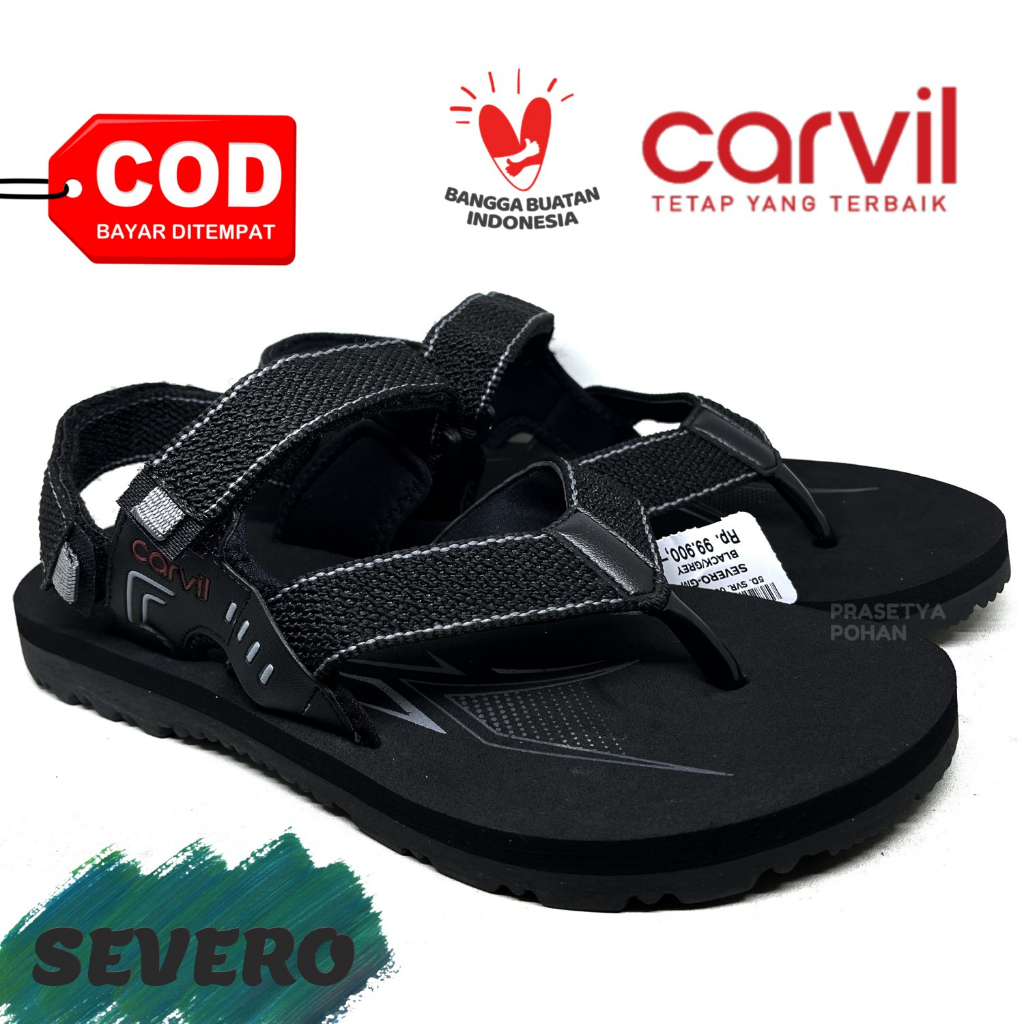 Sandal Gunung Pria Carvil Original Anti Air - Sendal Gunung Carvil Wijaya Red