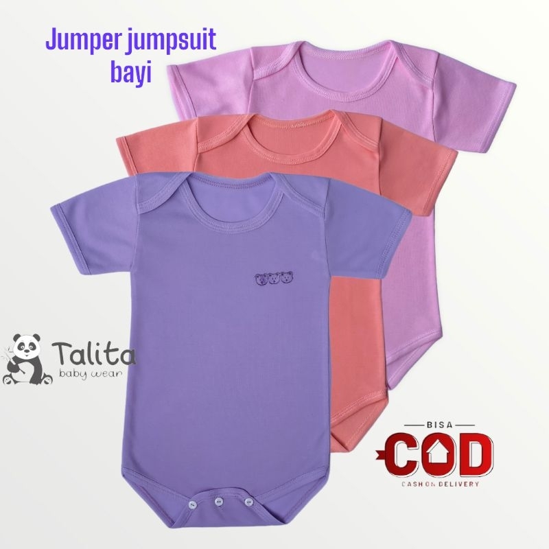 Jumper Bayi Polos Jumpsuit Bayi Perempuan Bodysuit Baby Talitababy