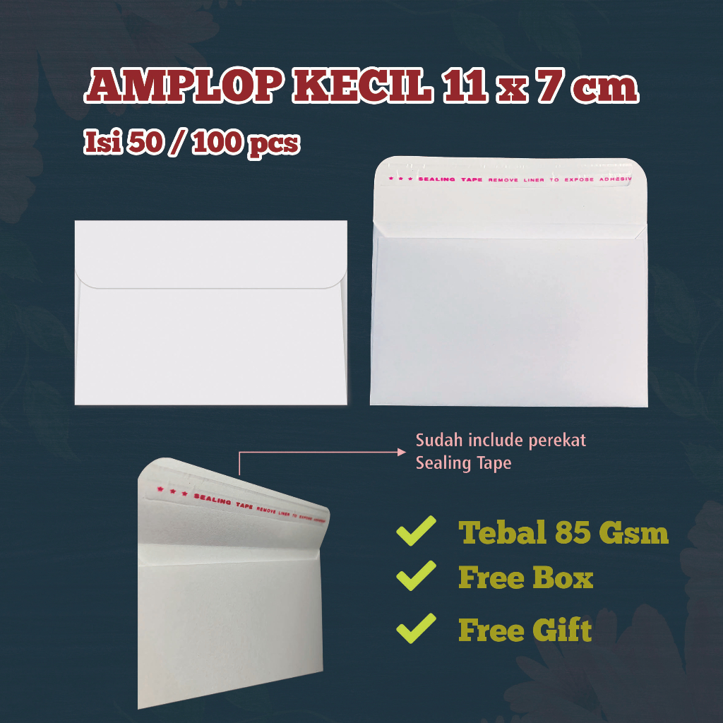 

Amplop Kecil Tebal 85 Gsm Custom Nama Hanagift Ukuran 11 x 7 cm