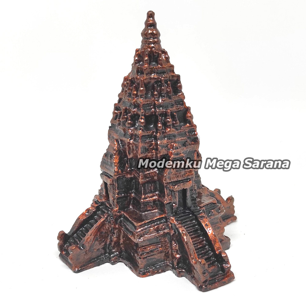 Souvenir Miniatur Candi Prambanan Temple Empat Pintu Fiber 12x12x14 cm Cinderamata Oleh Oleh Khas Jogja Indonesia
