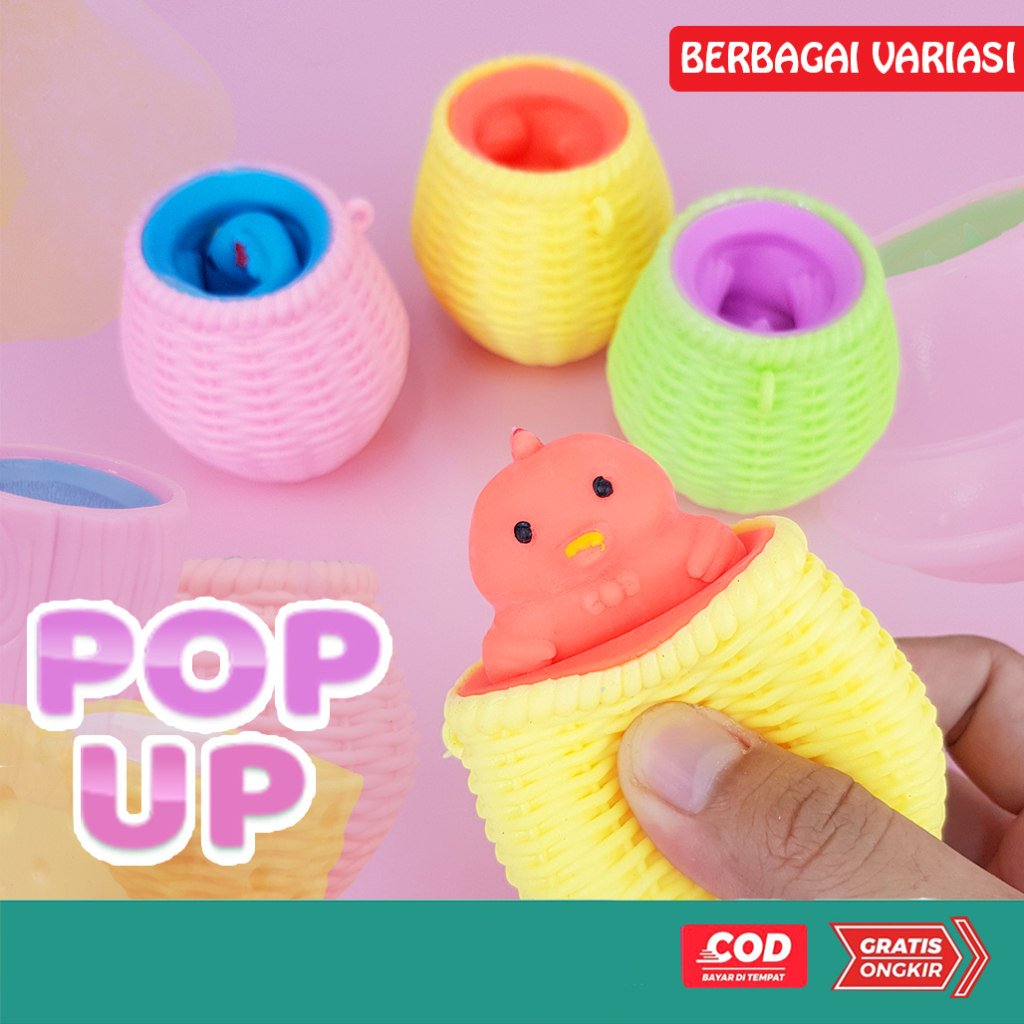 Mainan Squishy Pop Up Karet Silikon/ Squishy Pencet/ Mainan Pencet