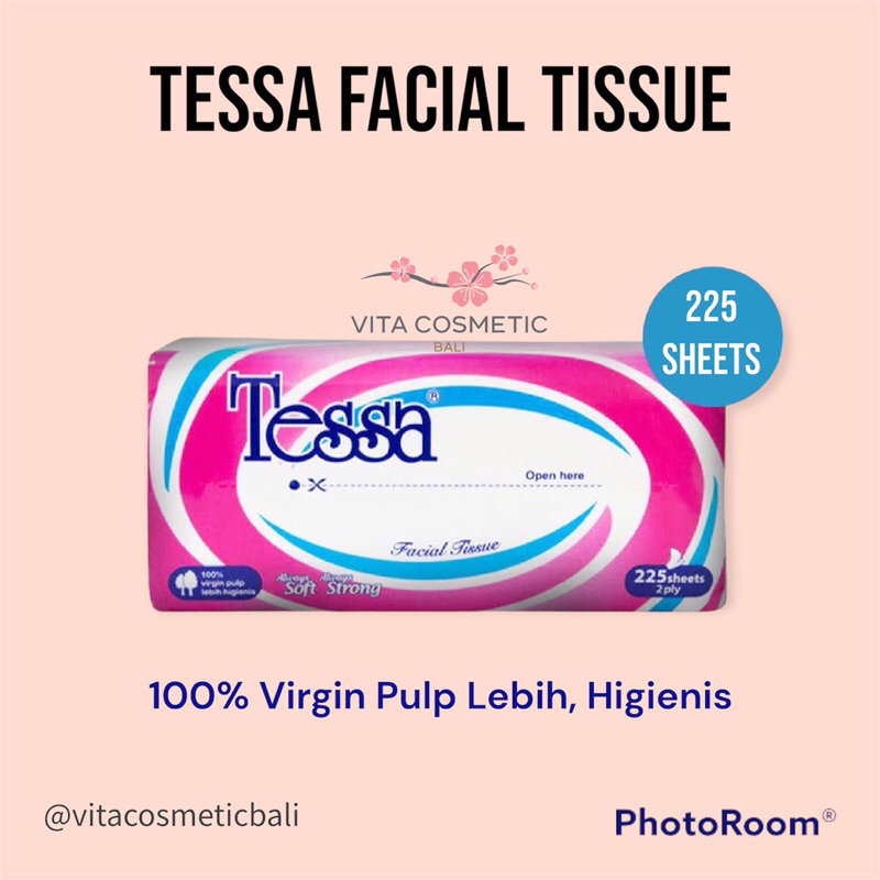 Tessa Facial Tissue Isi 225 sheets 2 ply tisue tisu lap