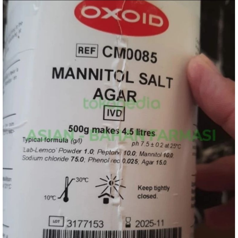 Manitol Salt Agar - MSA - Media Mikrobiologi - eceran 10 gram