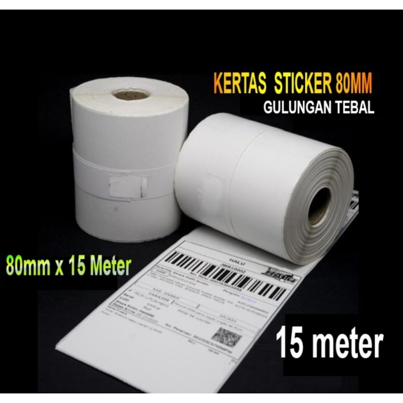 Kertas Stiker Sticker label thermal 80 x 50 80mm x 50mm