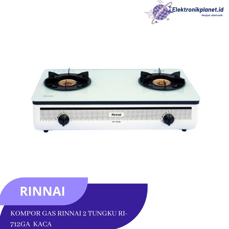 KOMPOR GAS RINNAI 2 TUNGKU RI-712GA KACA