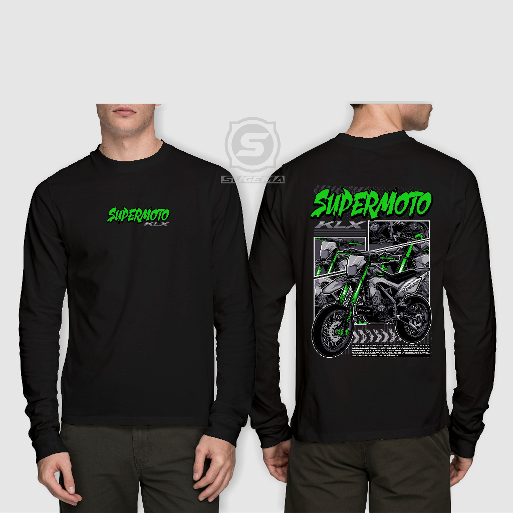 Kaos Supermoto Kawasaki KLX Lengan Panjang - Kaos Motor KLX