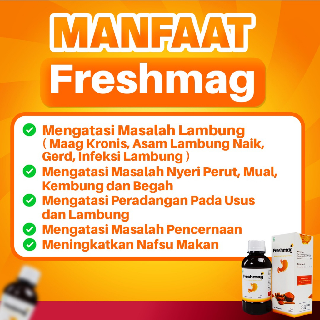 Paket Sembuh - 2 Botol Freshmag Fresh Mag Maag Atasi Maag Kronis Asam Lambung Kronis &amp; Infeksi Lambung Mual Muntah Gerd