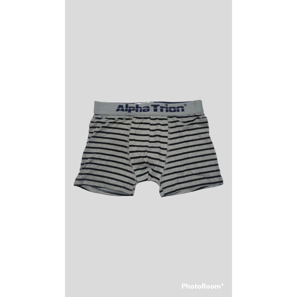 T8878 CD 2pcs BOXER Celan dalam Pria ALPHA TRION Bahan adem Coton elastis