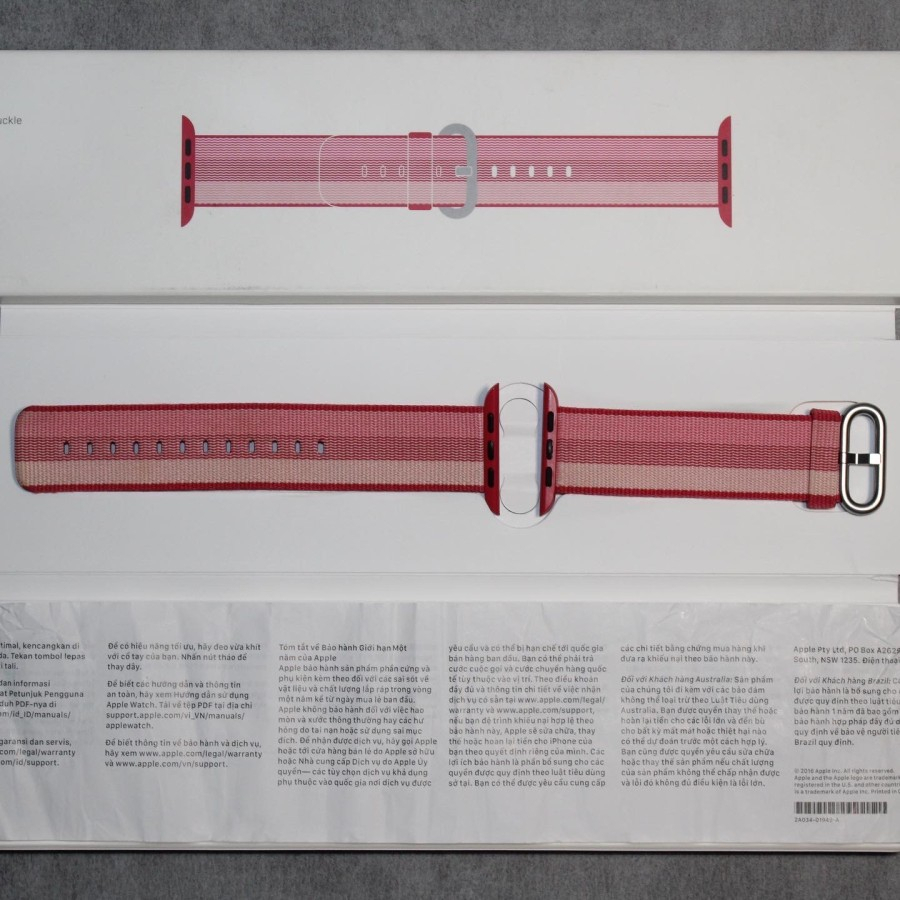 Tali/Strap - Band IWATCH Woven Nylon Berry 42mm/44mm/45mm/49mm Preloved/Second Good Condition 100% O