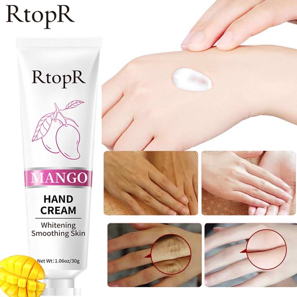 RtopR HAND CREAM Krim Tangan Mangga, Krim Perawatan Tangan Pengencang Pelembap Pemutih Pencerah