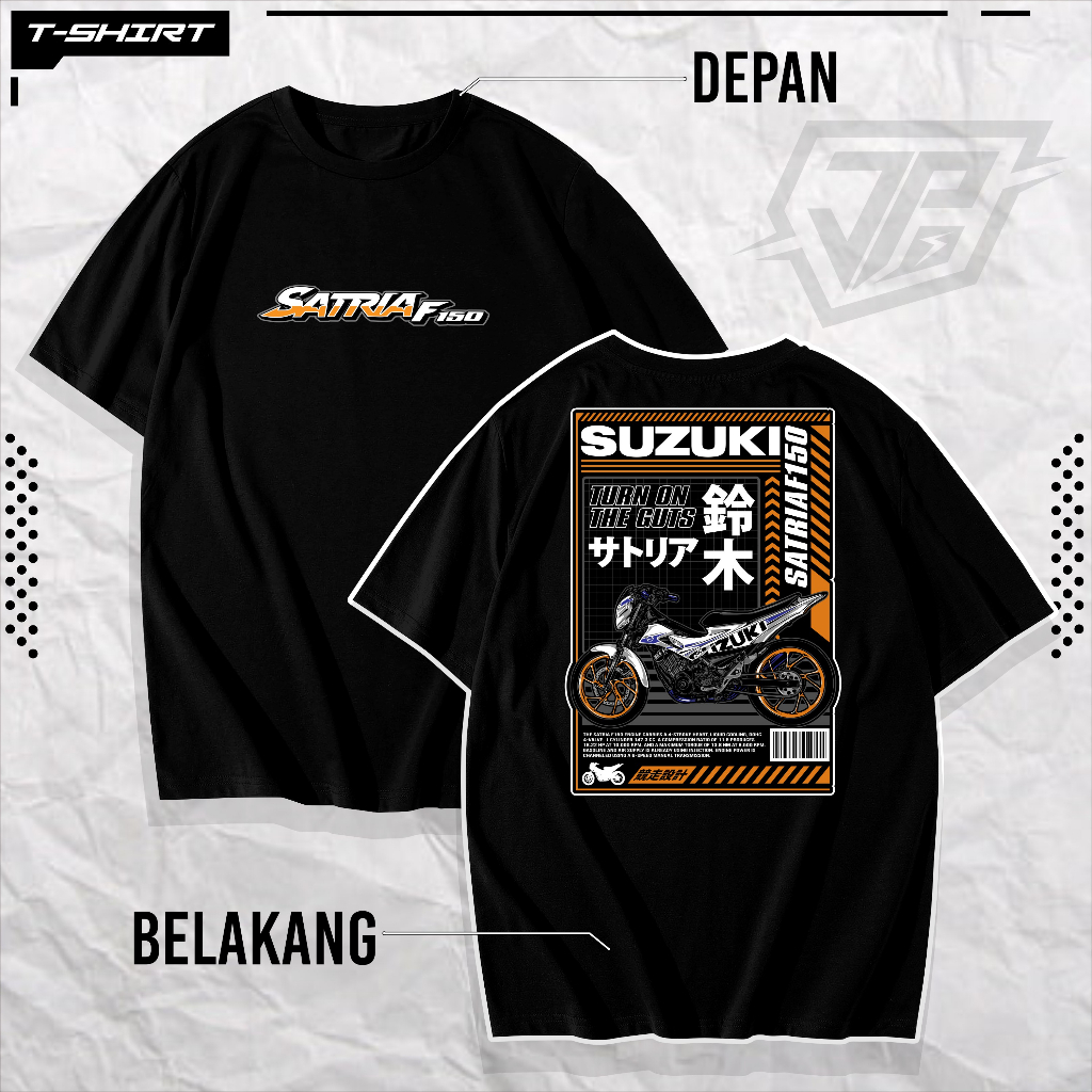 SJP Kaos Motor Satria Fu150 Tshirt Suzuki Baju Motor Racing Suzuki SATRIA FU 01