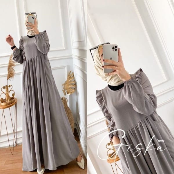 Gamis Giska Dress Maxi Crincle Airflow