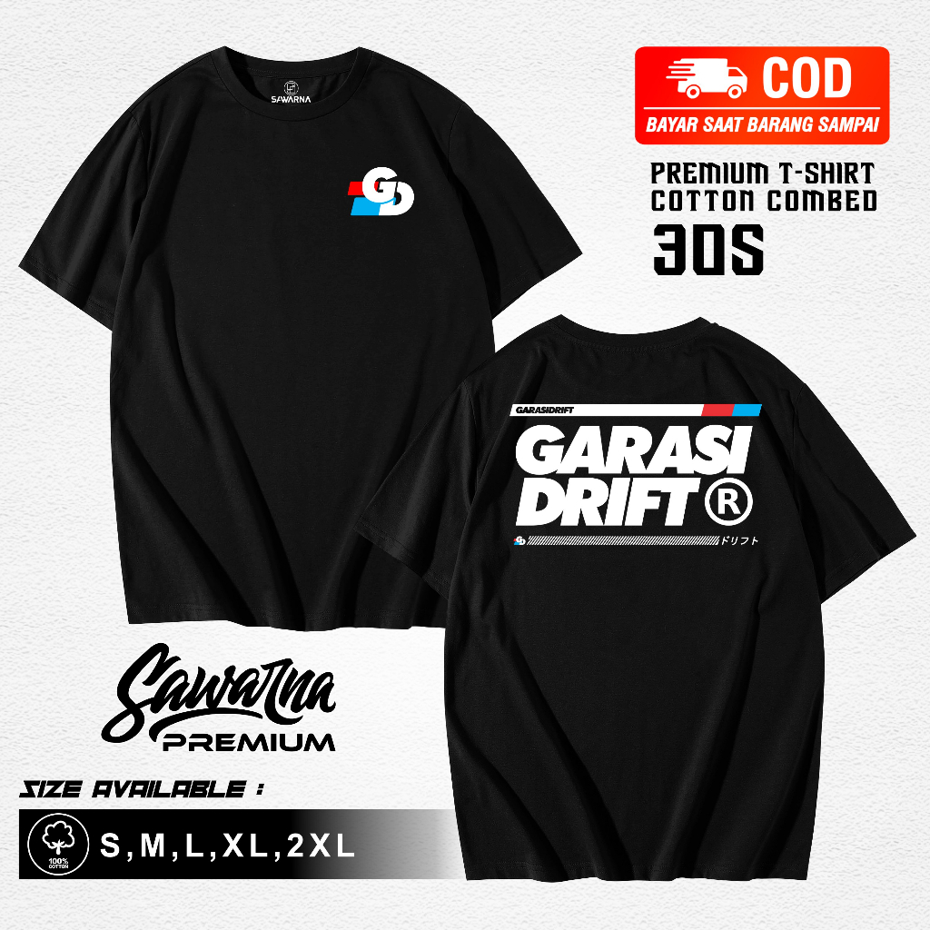 KAOS BAJU T-SHIRT DISTRO GARASI DRIFT PRIA WANITA - ORISINIL.CO