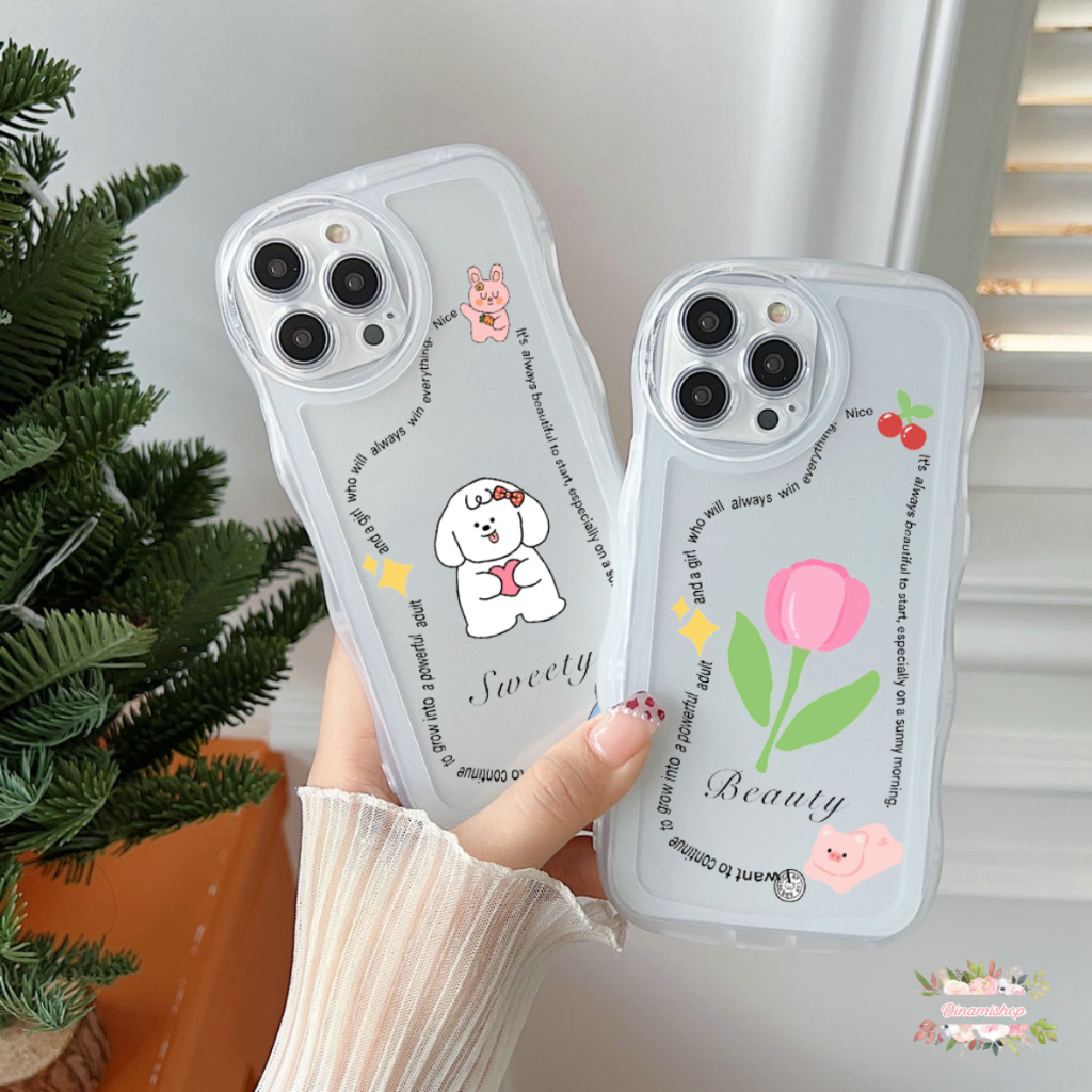 CUSTOM SOFTCASE WAVE GELOMBANG CLEAR CUSTOM SWEETY FOR SAMSUNG J2 PRIME A02S A03S A03 CORE A04 A04E 