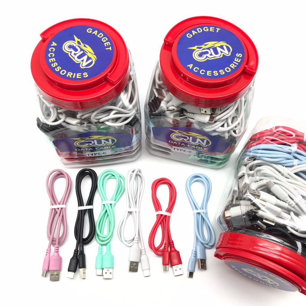 KABEL DATA MACARON MODEL BULAT 2.1A (1 TOPLES ISI 50 PCS)