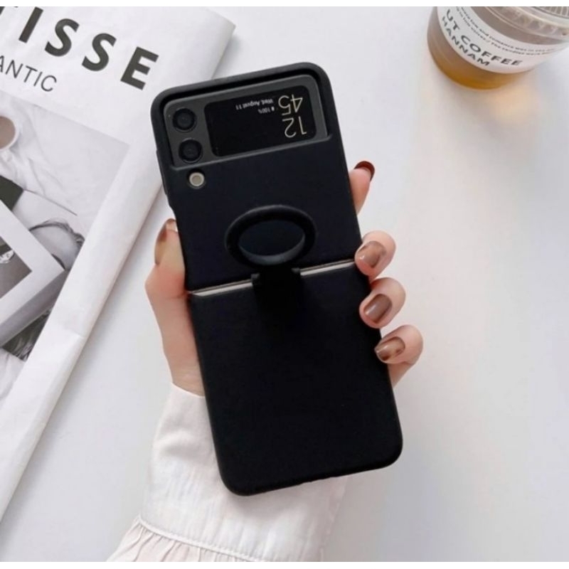 SILICONE CASE ANTI NODA WITH RING SAMSUNG Z FLIP 3 | Z FLIP 4