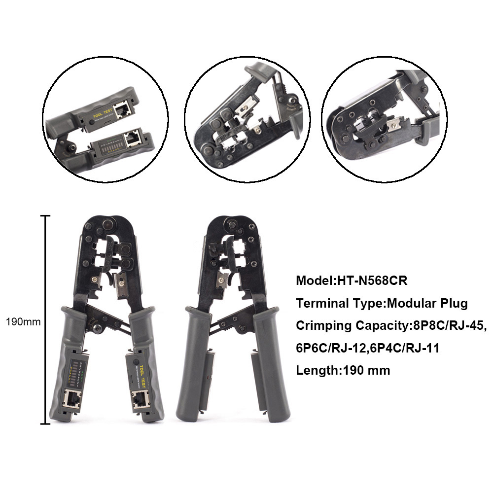 Crimping Tool + Cable Tester Rj45 2-in-1 Smart Solution - Krimping tool - Tang krimping TL-N568CR