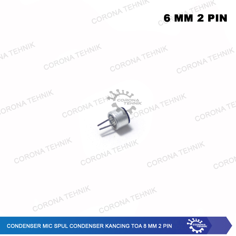 Condenser Kancing Toa 6 mm 2 Pin Condenser Mic Spul