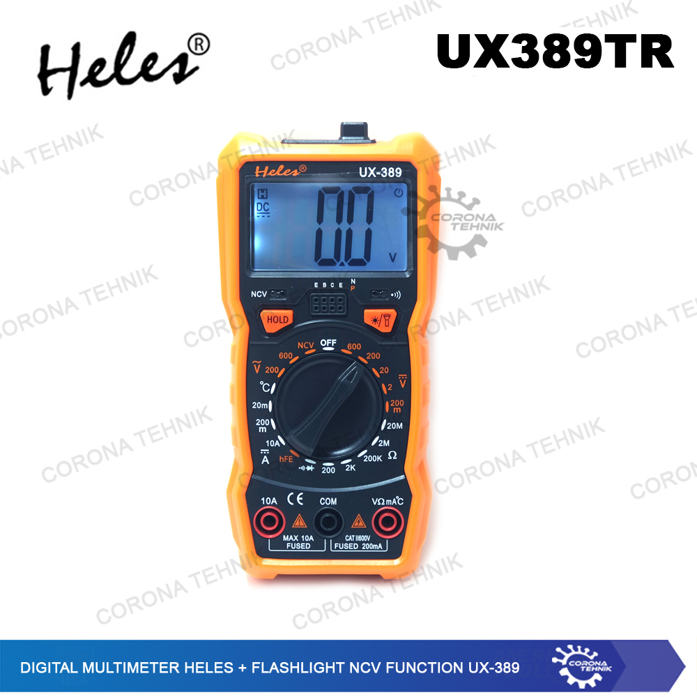 Flashlight NCV Function UX389TR + Digital Multimeter Heles