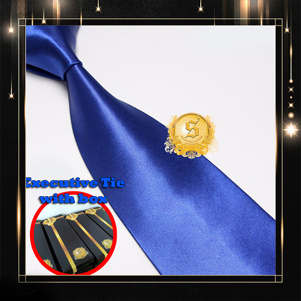 Dasi biru elektrik lebar besar 4 inch atau 9 sampai 10 cm dewasa polos kilap sse trade center