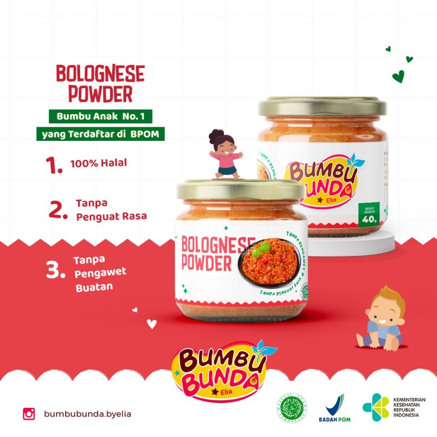 Bumbu Bunda By Elia / Bubuk Non MSG Pengawet Anak MPASI 40g