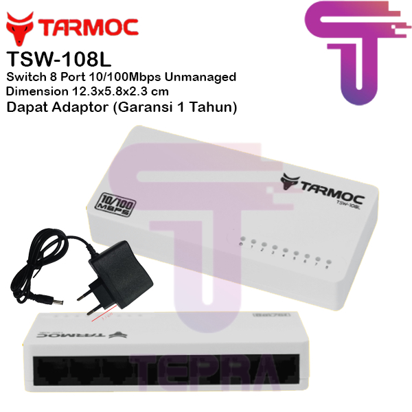 Tarmoc TSW-108L Switch Unmanage 8 port 10/100Mbps Plastic Case