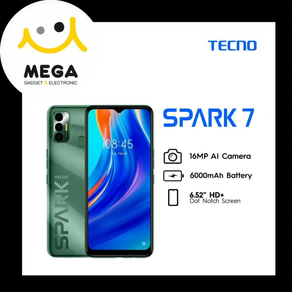 Tecno Spark 7 2GB + 32GB Garansi Resmi Tecno Indonesia