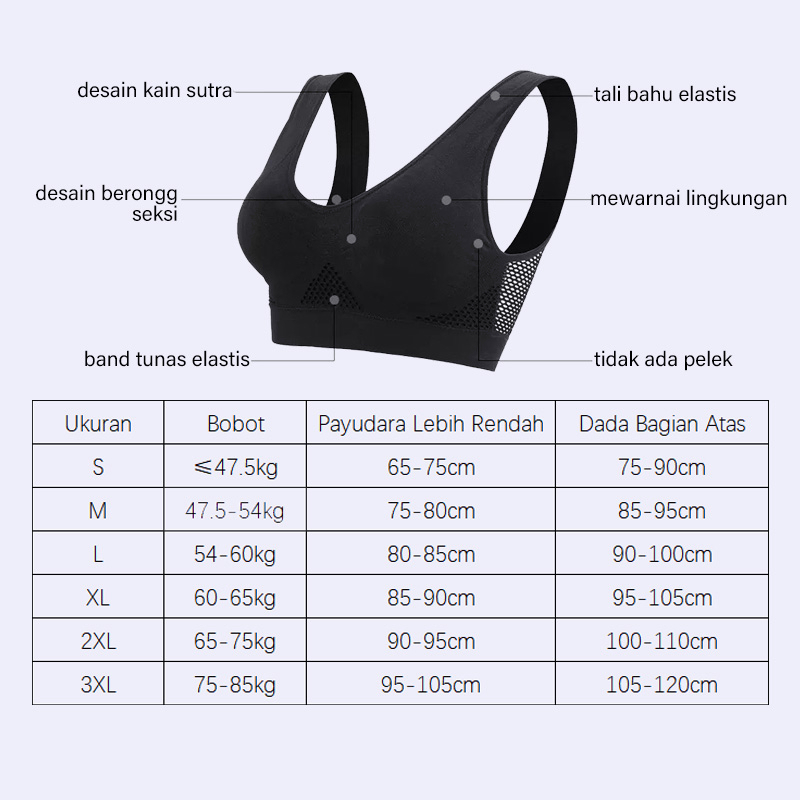 Skin-Friendly Hollow Mesh Sport Bra Seamless Large Size Sportsbra Seamless Large Size Underwear S6