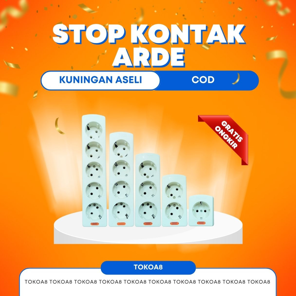 Stop Kontak Arde 1/2/3/4/5 Lubang