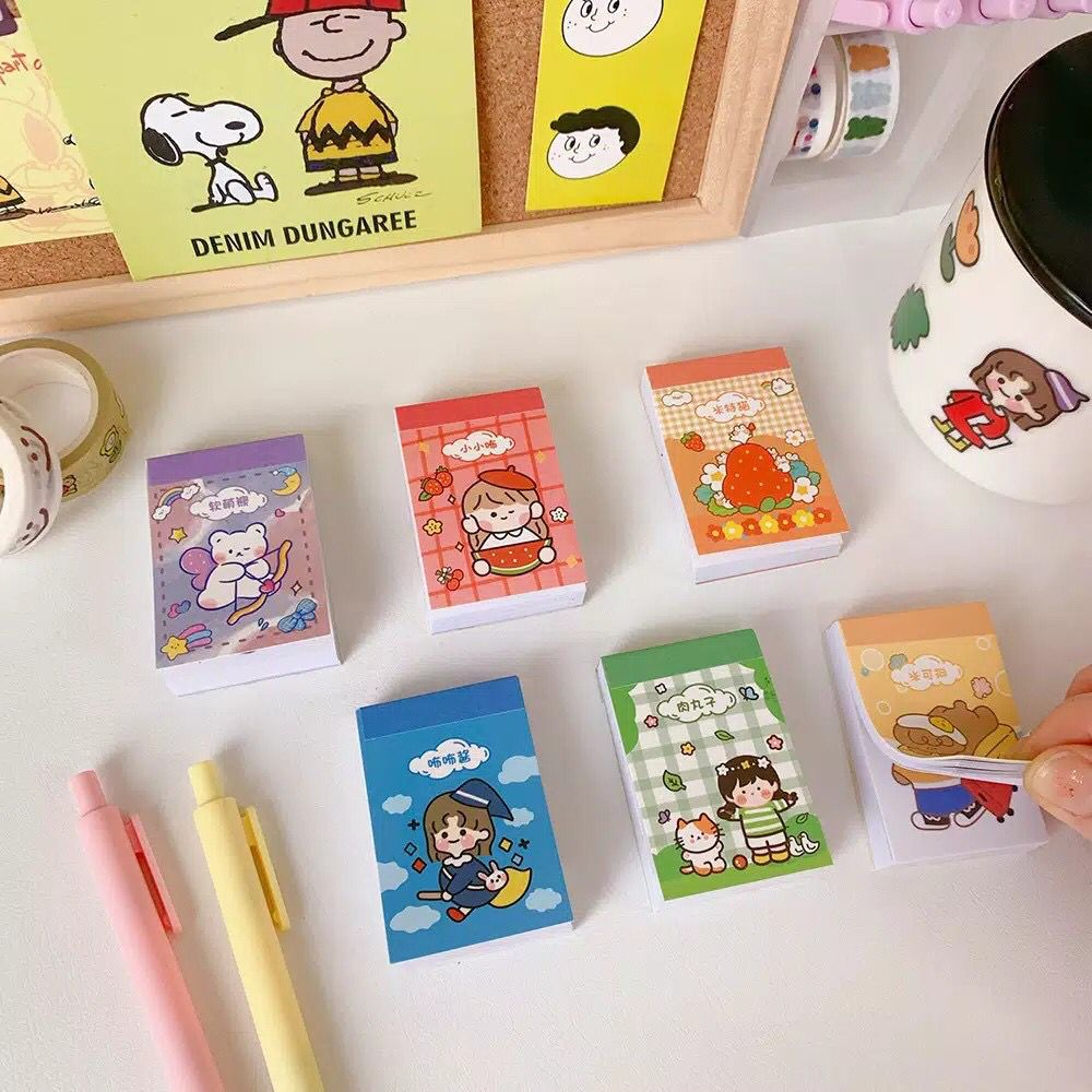 Stiker Momo Buku siap tempel/Buku Korea Lucu/Stiker Momo Lucu