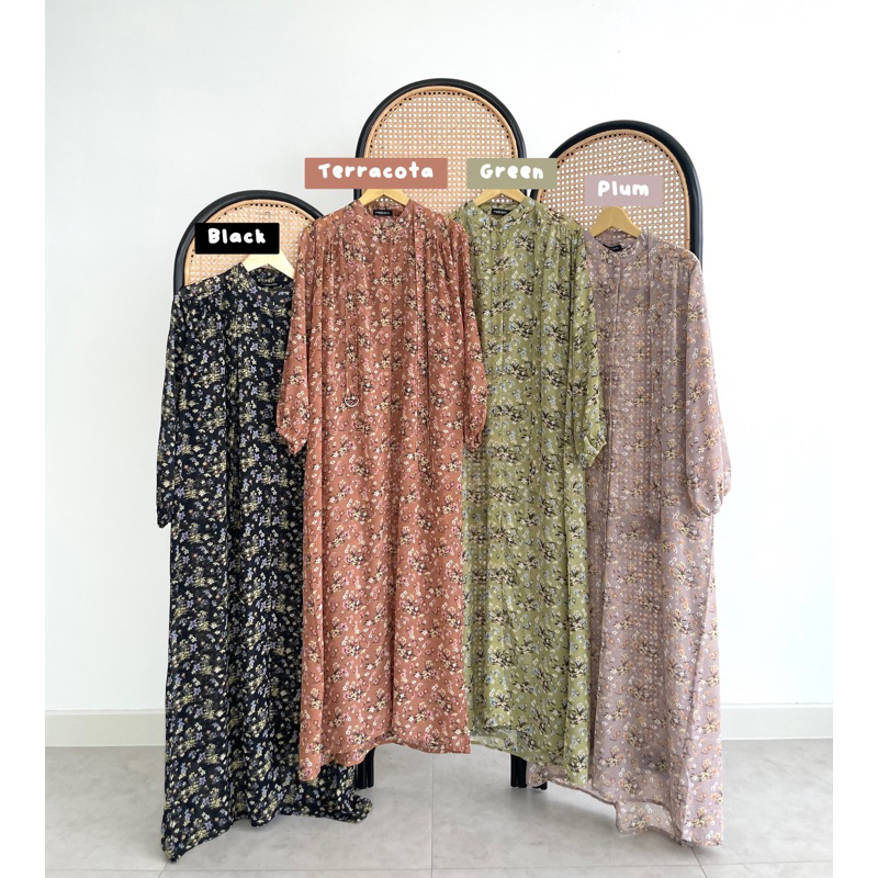 Floral Button Long Dress