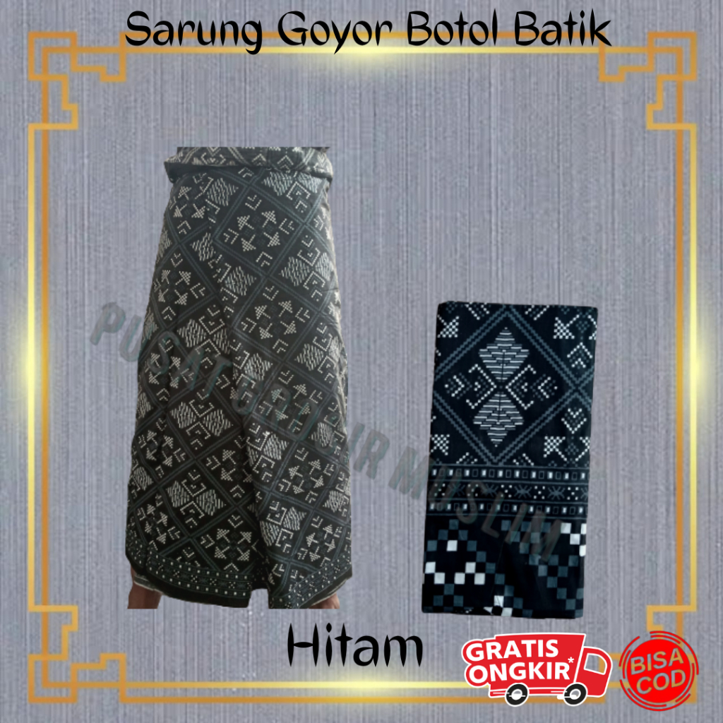 Terbaru Sarung Goyor Botol Batik Hitam Sarung Goyor Motif Batik Termurah !!!