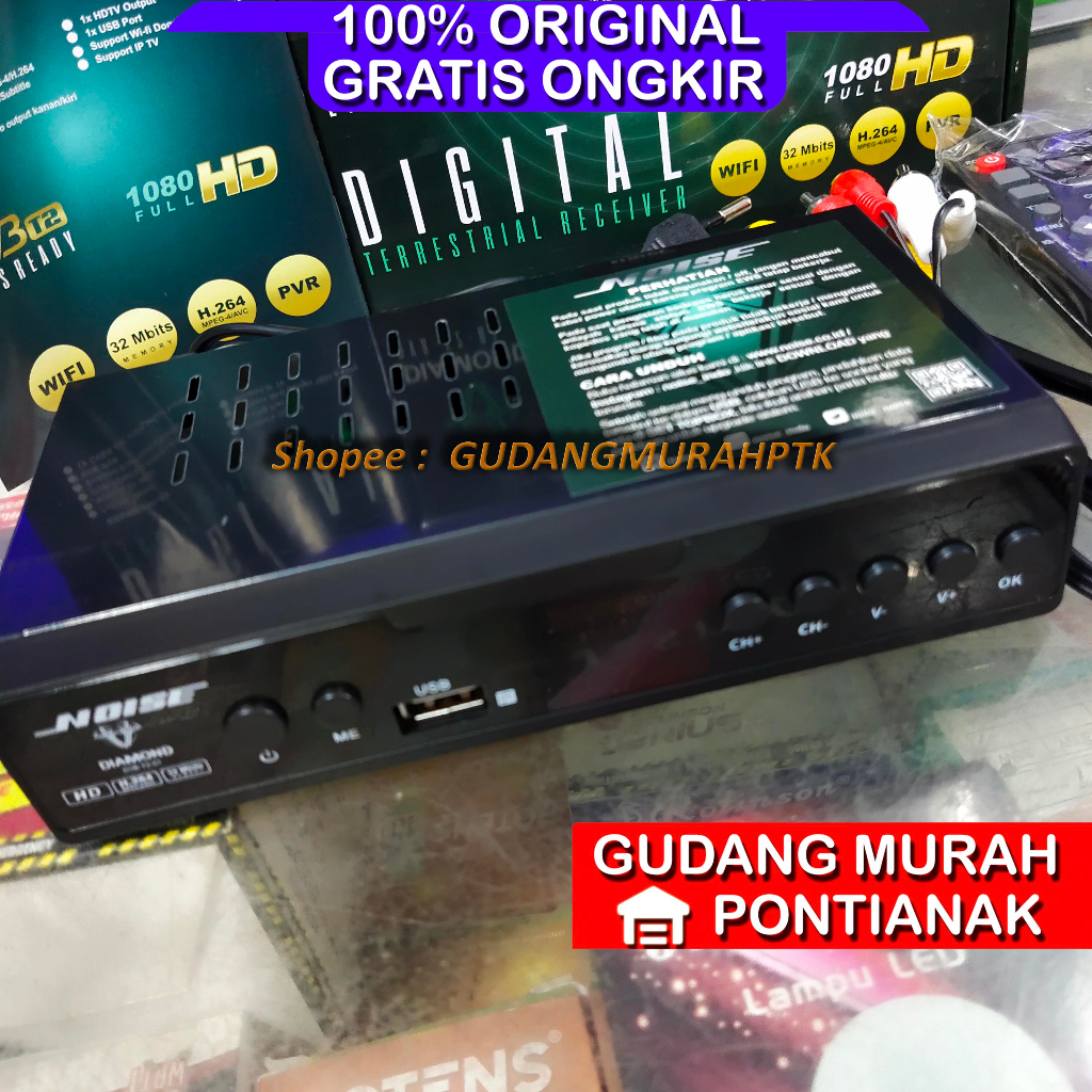 Set Top Box STB TV Digital Noise/stb tv digital DVB-T2 Full HD di kota Pontianak Bersih CHANEL BANYAK