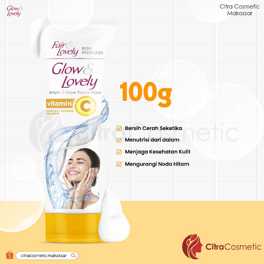 Fair &amp; Lovely Bright C Glow Facial Foam Series |100 Gr | 50 Gr