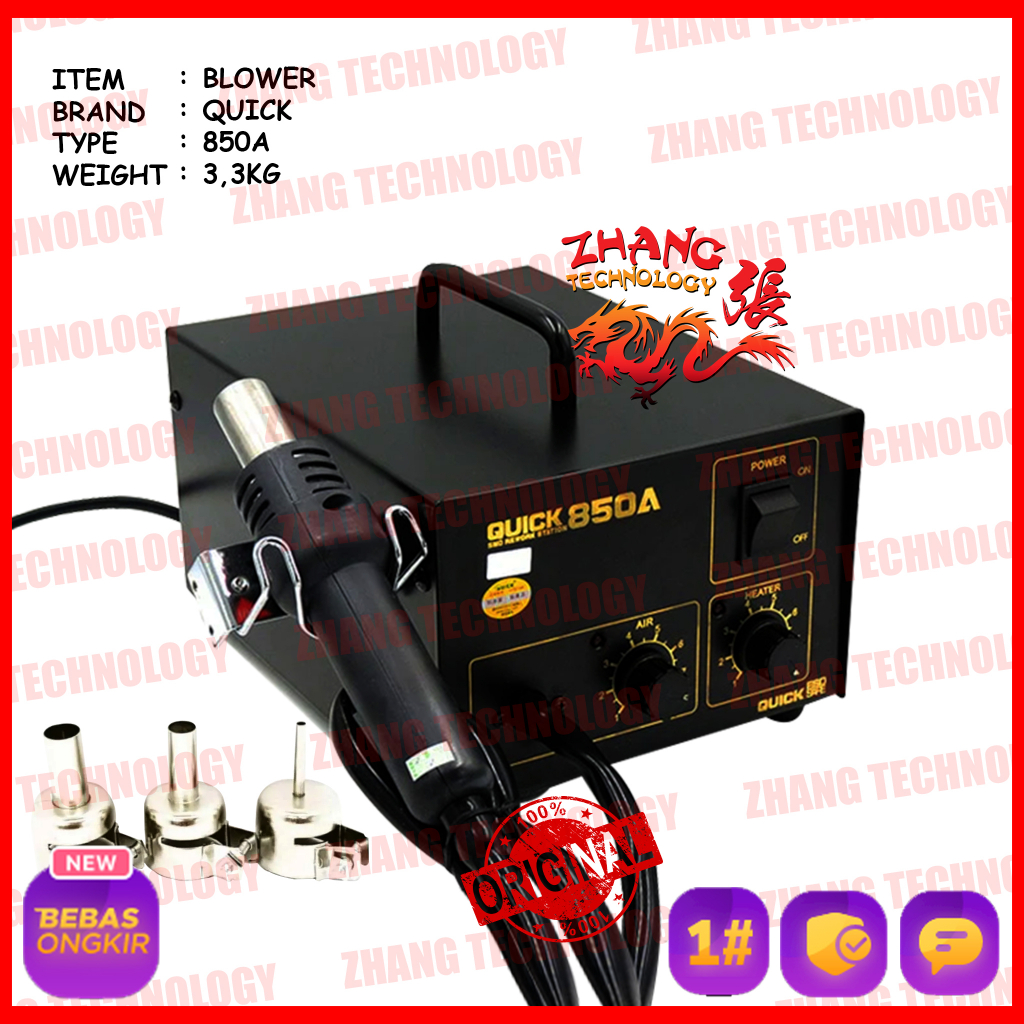 BLOWER UAP QUICK 850 A 850A SOLDER UAP QUICK 850 A SMD HOT AIR GUN ORI