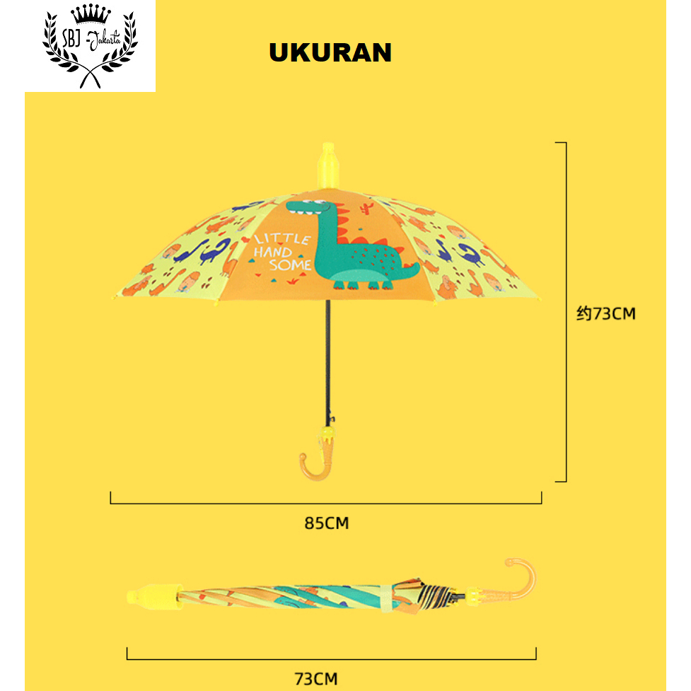 Payung Anak Dewasa Impor karakter Karikatur Lucu Umbrella Pelindung UV Hujan